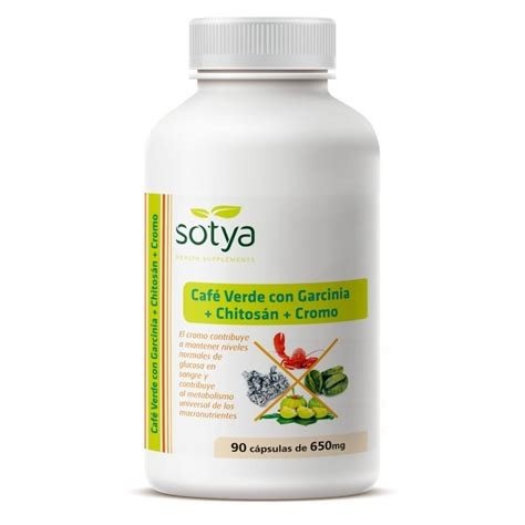 CAFE VERDE GARCINIA CHITOSAN Y CROMO 90 CAPS SOTYA