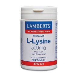 L-LYSINE 500MG 120 TABLETAS LAMBERTS
