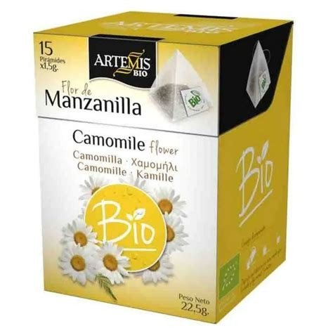FLOR DE MANZANILLA CAMOMILA INFUSION PIRAMIDES ARTEMIS BIO