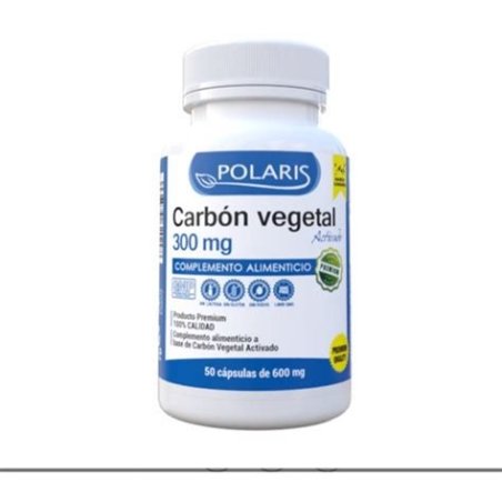 CARBON VEGETAL 300MG POLARIS 50 CAPS.