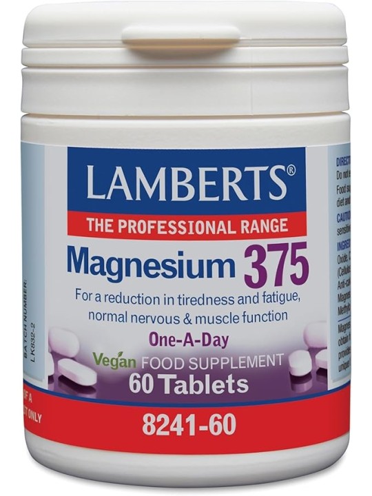 MAGNESIO 375 MG 60 TABLETAS LAMBERTS