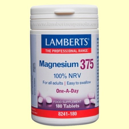 MAGNESIUM 375 180 TABLETAS LAMBERTS