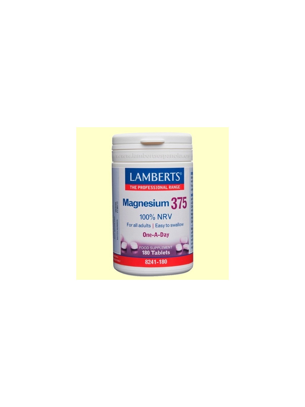 MAGNESIUM 375 180 TABLETAS LAMBERTS